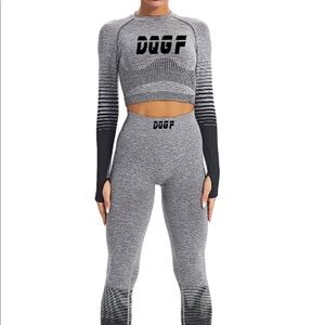 Seamless sport set, high waisted leggings